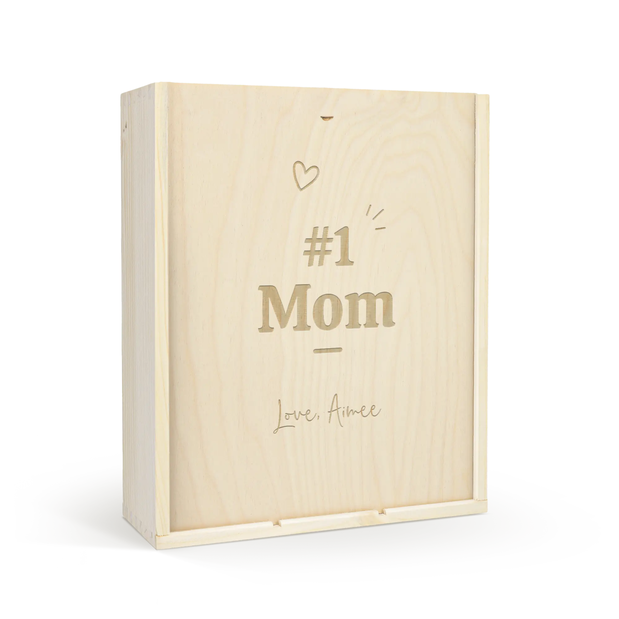Wooden case - Engraved - Triple