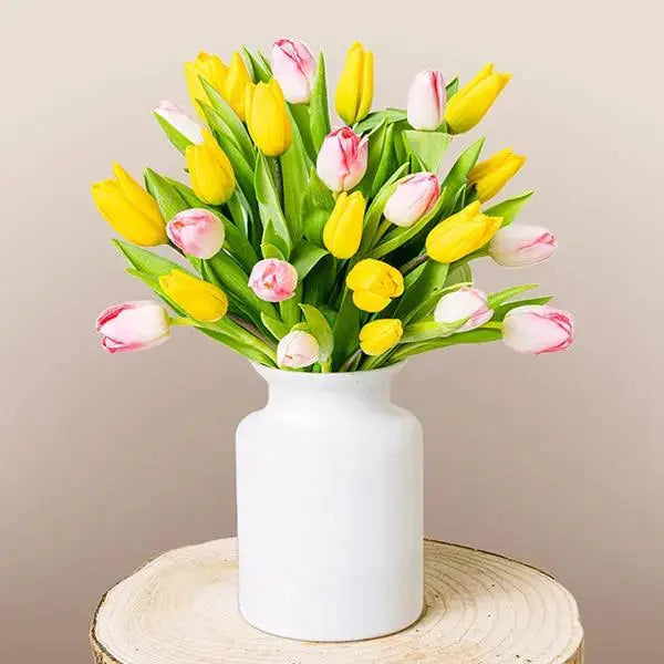 Pink & Yellow Tulips Delight