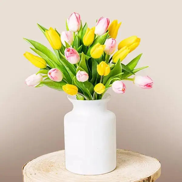 Pink & Yellow Tulips Delight