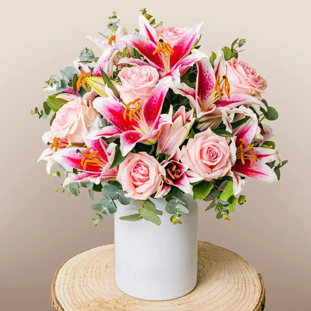 Subtle Freshness - Roses and Lilies