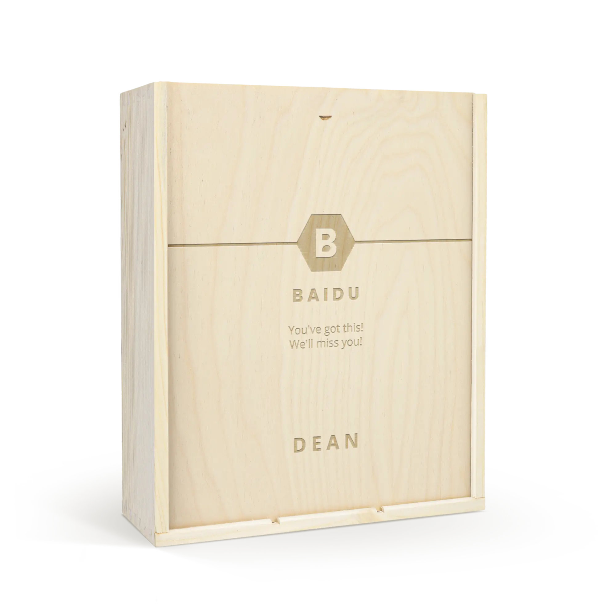 Wooden case - Engraved - Triple