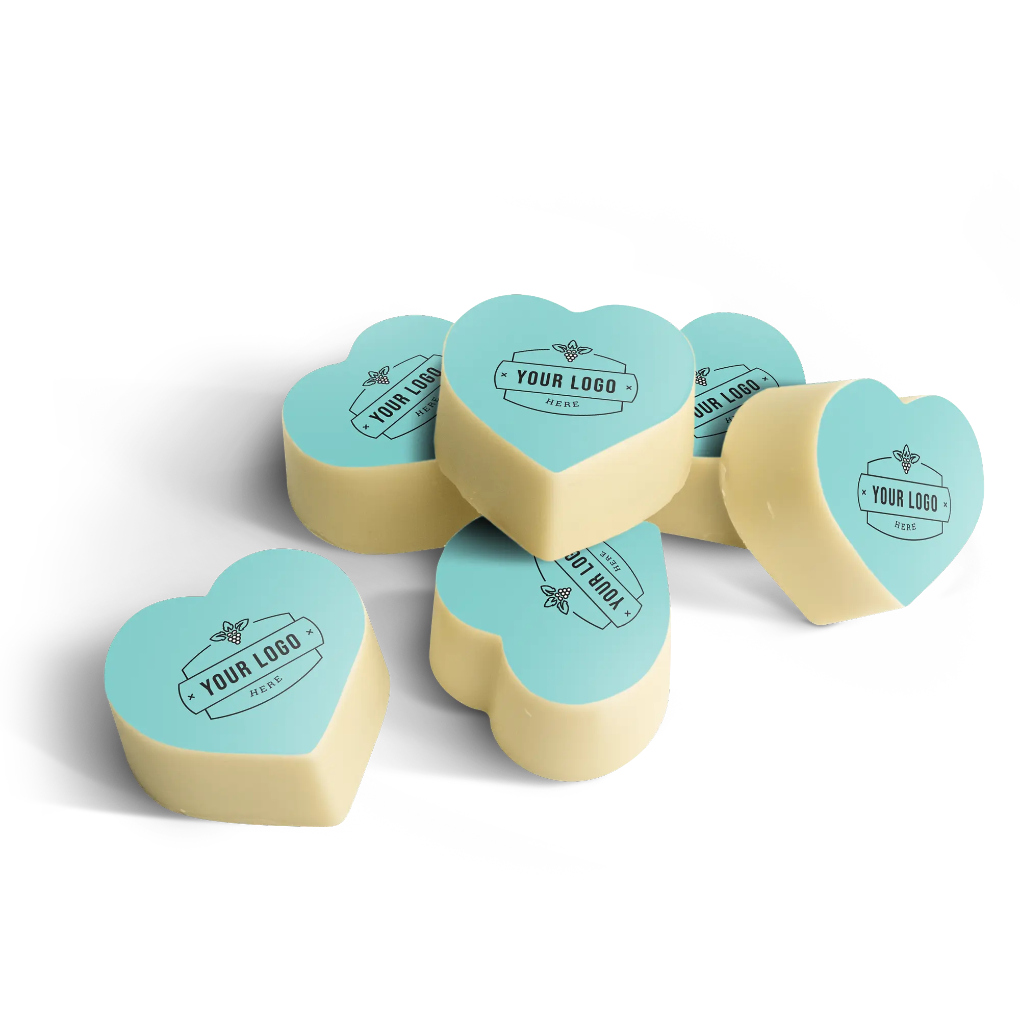 Chocolate pralines - Heart - set of 12