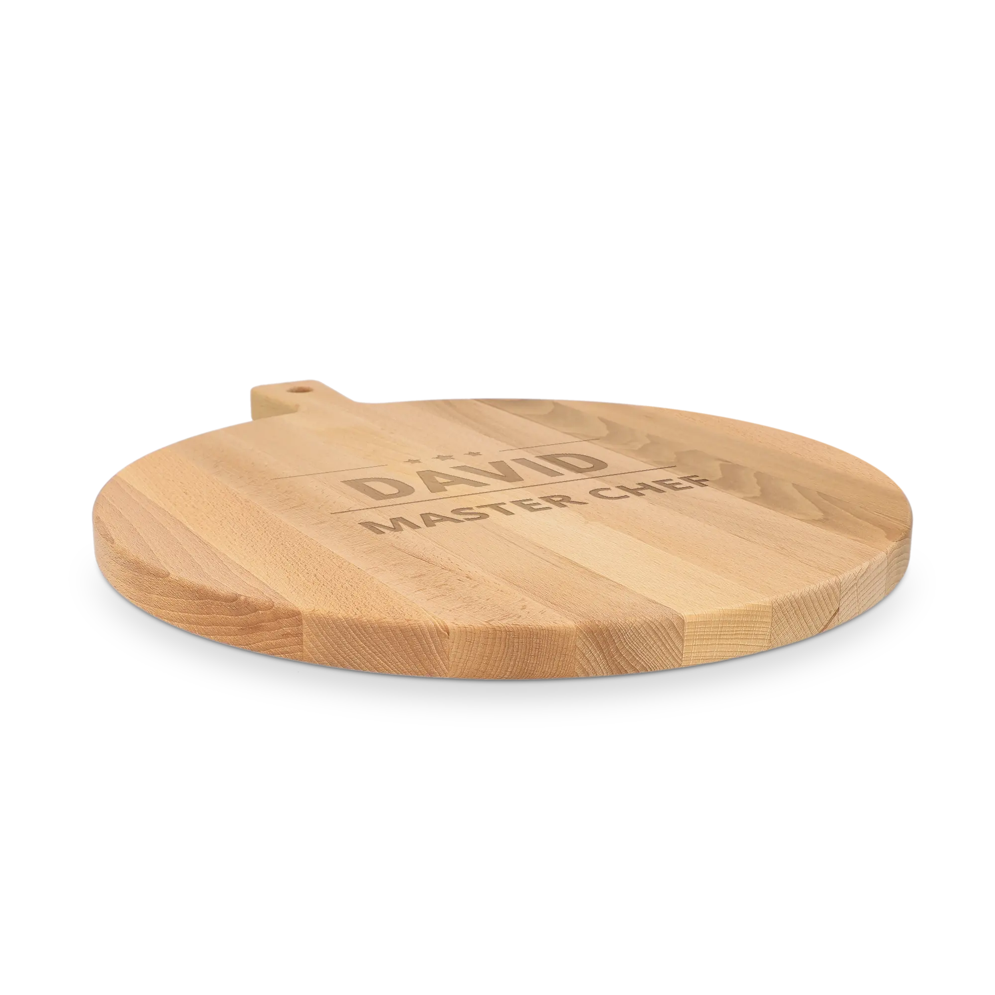 Engraved wooden pizza board - Beech - Round