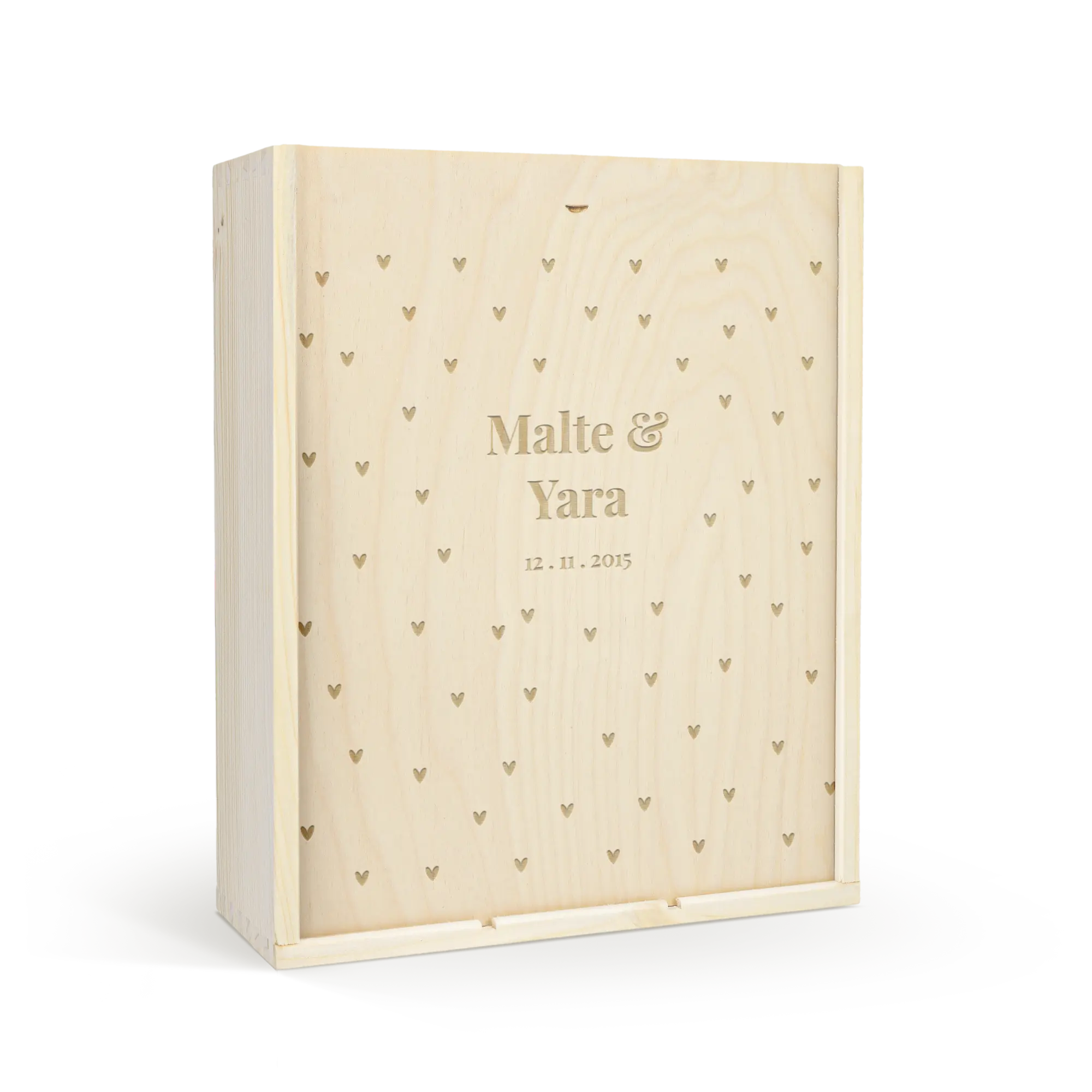 Wooden case - Engraved - Triple