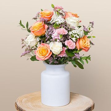 Product photo for Golden Hour: Weiße und rosa Rosen