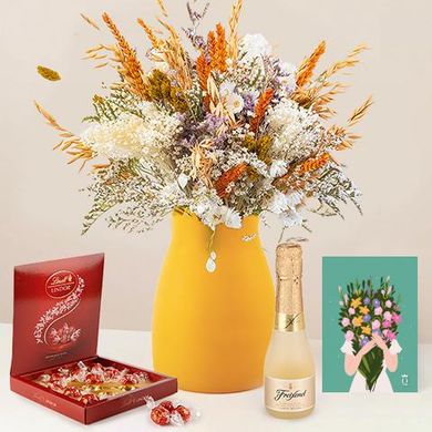 Happy Days: Harvest Bouquet, Chocolates and Card