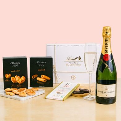Champagner-Gala: Geschenkkorb mit Spirituosen