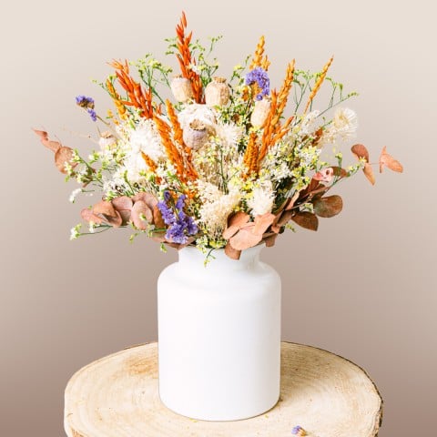Harvest: Limonium and Daisies
