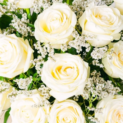 Classy Touch: Weiße Rosen highlight