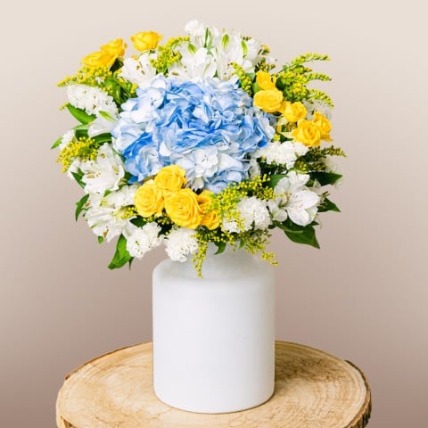 Night Sea: Hydrangeas and Alstroemeria