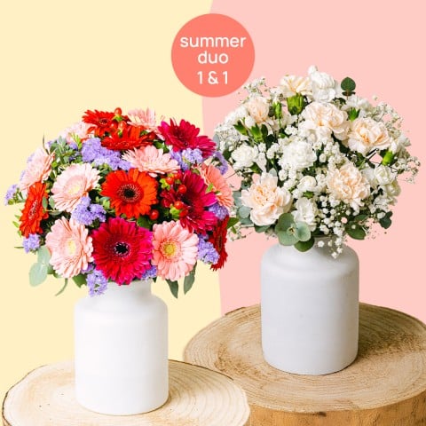 Smiles Combo: Gerbera und Nelken