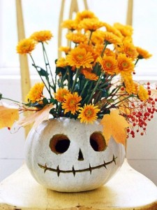Even Halloween monsters love flowers
