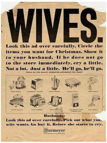 Sexist christmas advert