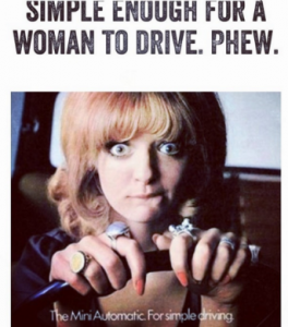 Sexist driving advert