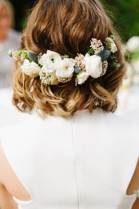 bridal hairstyles flower headband