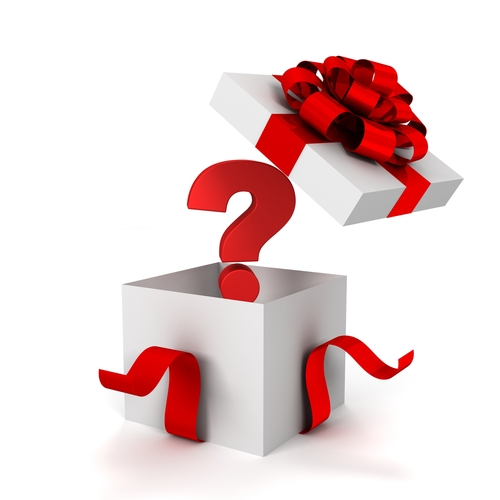 Mystery gift question mark