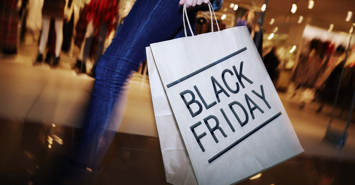 Bag of black friday sales shopping