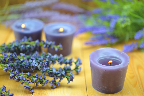 Lavender scented candles