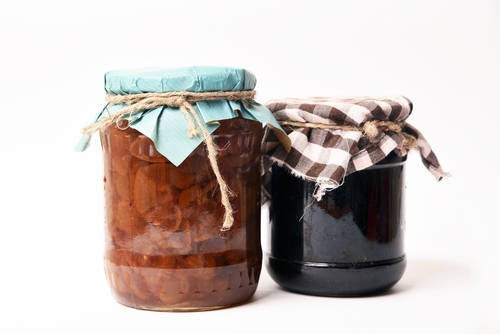 homemade jam and canned goods