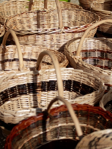 Selection of wicker baskets