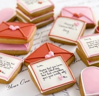 Valentine's love letter cookies