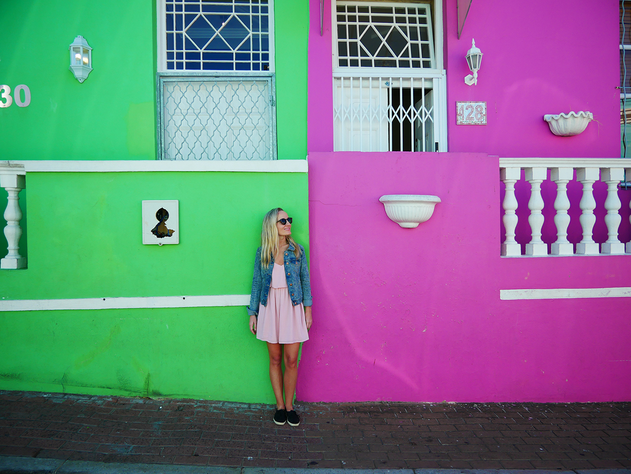 Victoria Brewood in Cape Town colourful houses