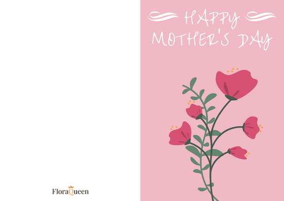 Pink rose Mother's Day card
