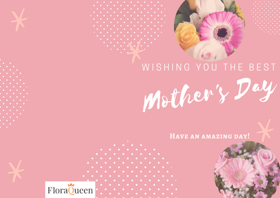 Loving pink and flower mother's day card