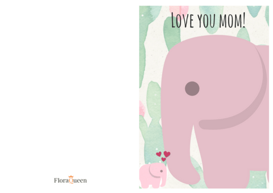 Happy Mother's Day elephant card