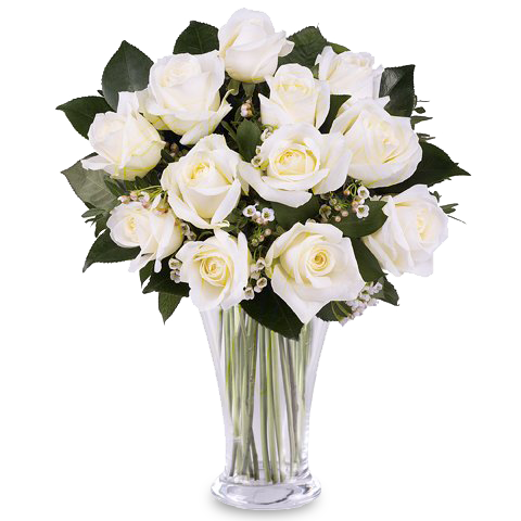 floraqueen bouquet of white roses