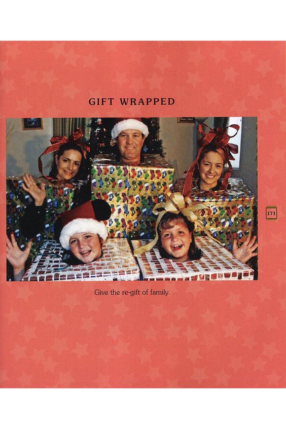 christmas wrapped family
