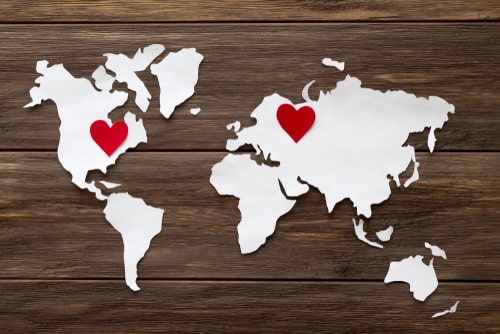 hearts on other sides of the world
