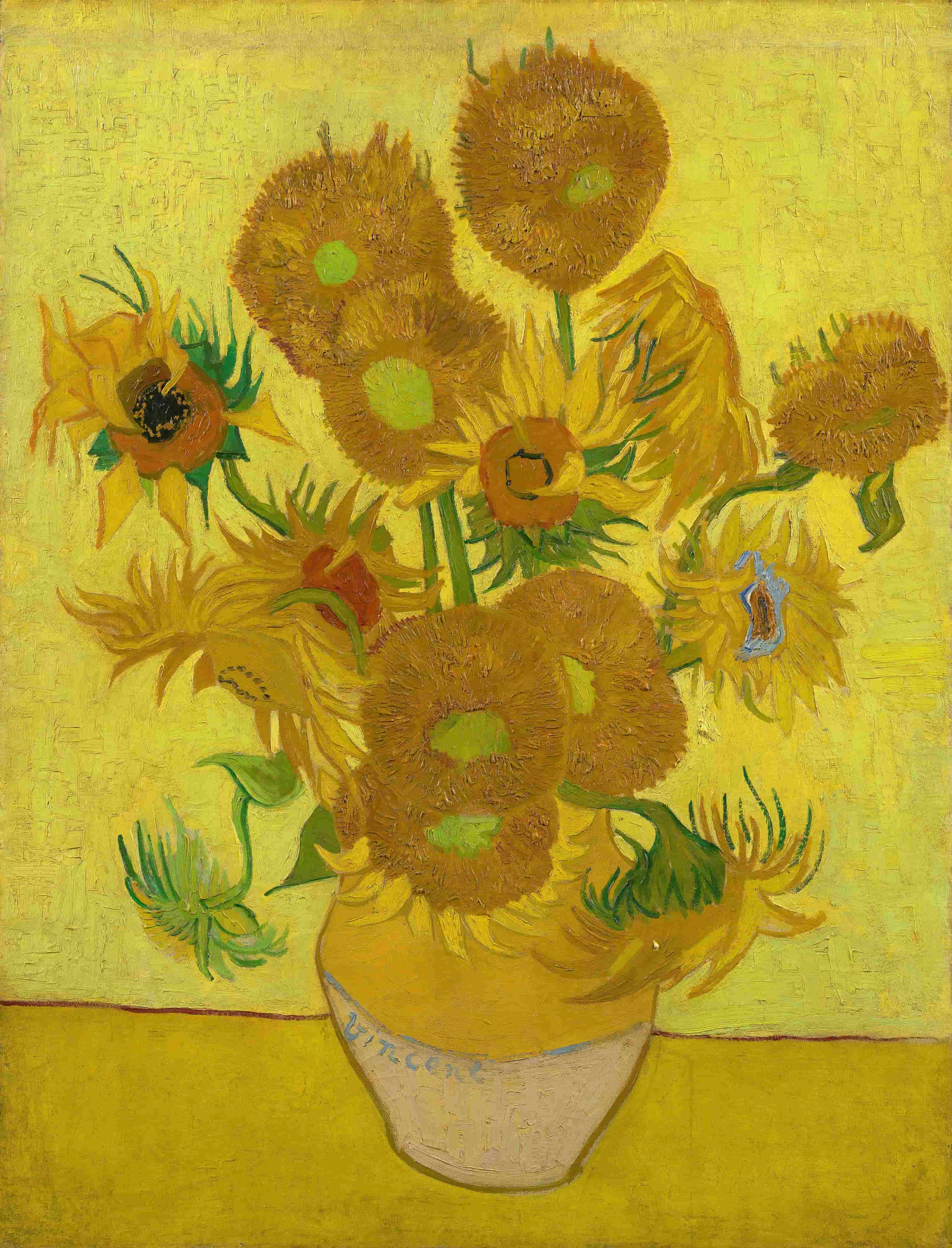 Vincent van Gogh Sunflowers VGM F458 min 1 5 de los cuadros de flores más fantásticos de la historia 4