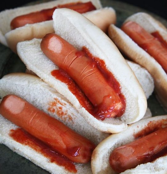hot dog en forme de doigts