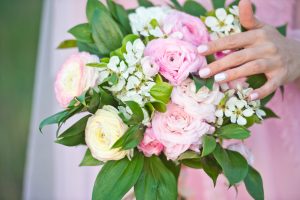 bouquet de mariée rose et blanc