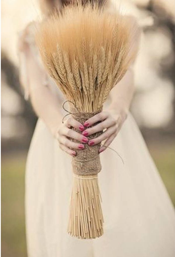 bouquet de mariée en brins de blé