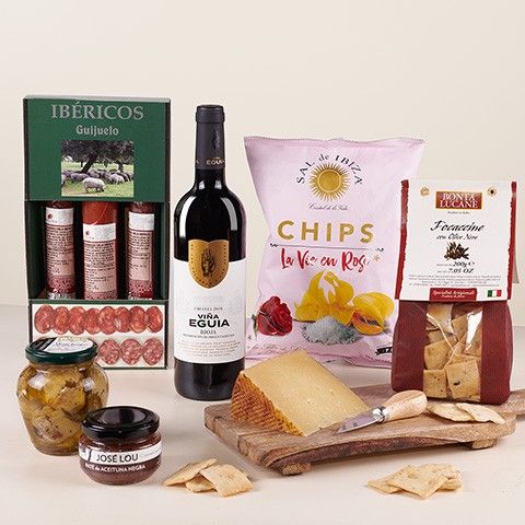 Product photo for Effortless Joy: Red Wine and Iberian Cured Meat