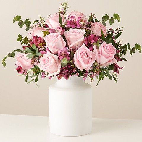 Product photo for Pink Bloom: Róże i Alstromeria